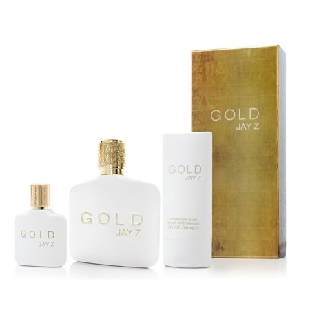 Jay-Z Gold 3 Piece Gift Set for Men 3 oz. EDT Spray by Jay-Z