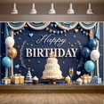 thumbnail image 6 of Decorative Design Birthday Banner Colorful Balloons Birthday Party Backdrop Cake Decoration Happy Birthday for Birthday Party Event Decoration Holiday Celebration, 6 of 7
