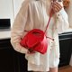 thumbnail image 2 of Bolso Cuero PU Con Forma Nube Bolso Hombro Plisado para Mujer Bolso Mano Sólido (rojo), 2 of 9