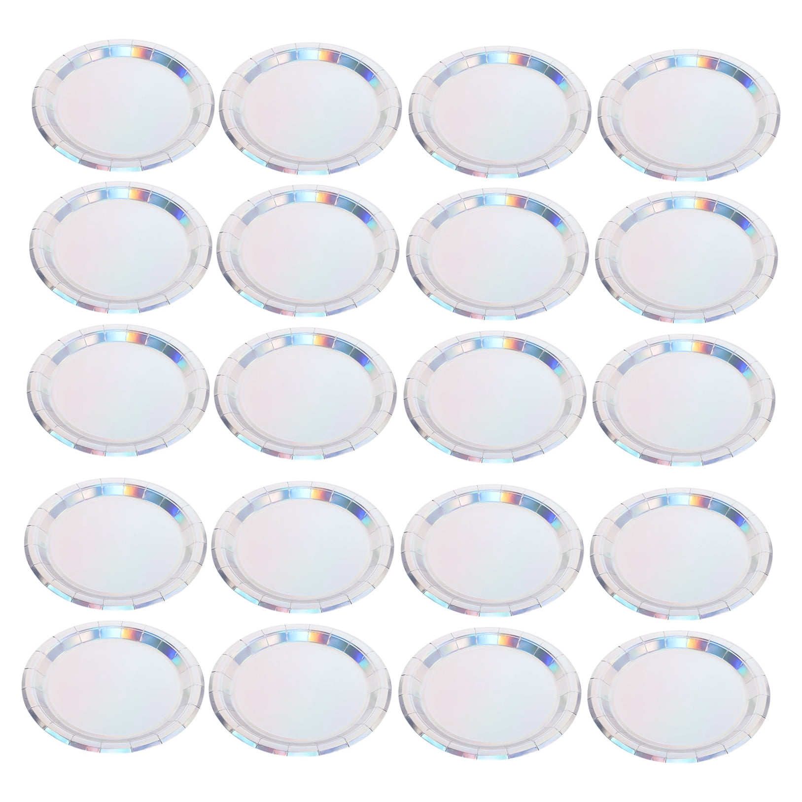 UPOUART 50Pcs Sturdy Paper Plates for Outdoor Parties 9.04Inch