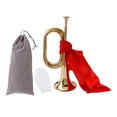 thumbnail image 3 of BELOVING Blowing Bugle Classic Cavalry Trumpet for Orchestra Stage Performance Adults 4Pcs, 3 of 10