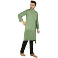 thumbnail image 2 of Atasi Indian Designer Kurta For Mens Party Wear Solid Color Ethnic Long Shirt, 2 of 7