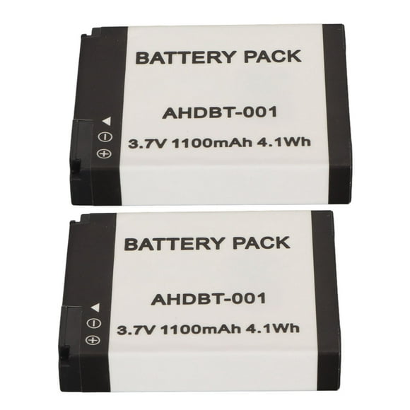 ZOUSSIQI AHDBT 001 Battery 3.7V 1100mAh Rechargeable Replacement Action Camera Lithium Ion Battery for Sports Camera 2pcs EL225#52215