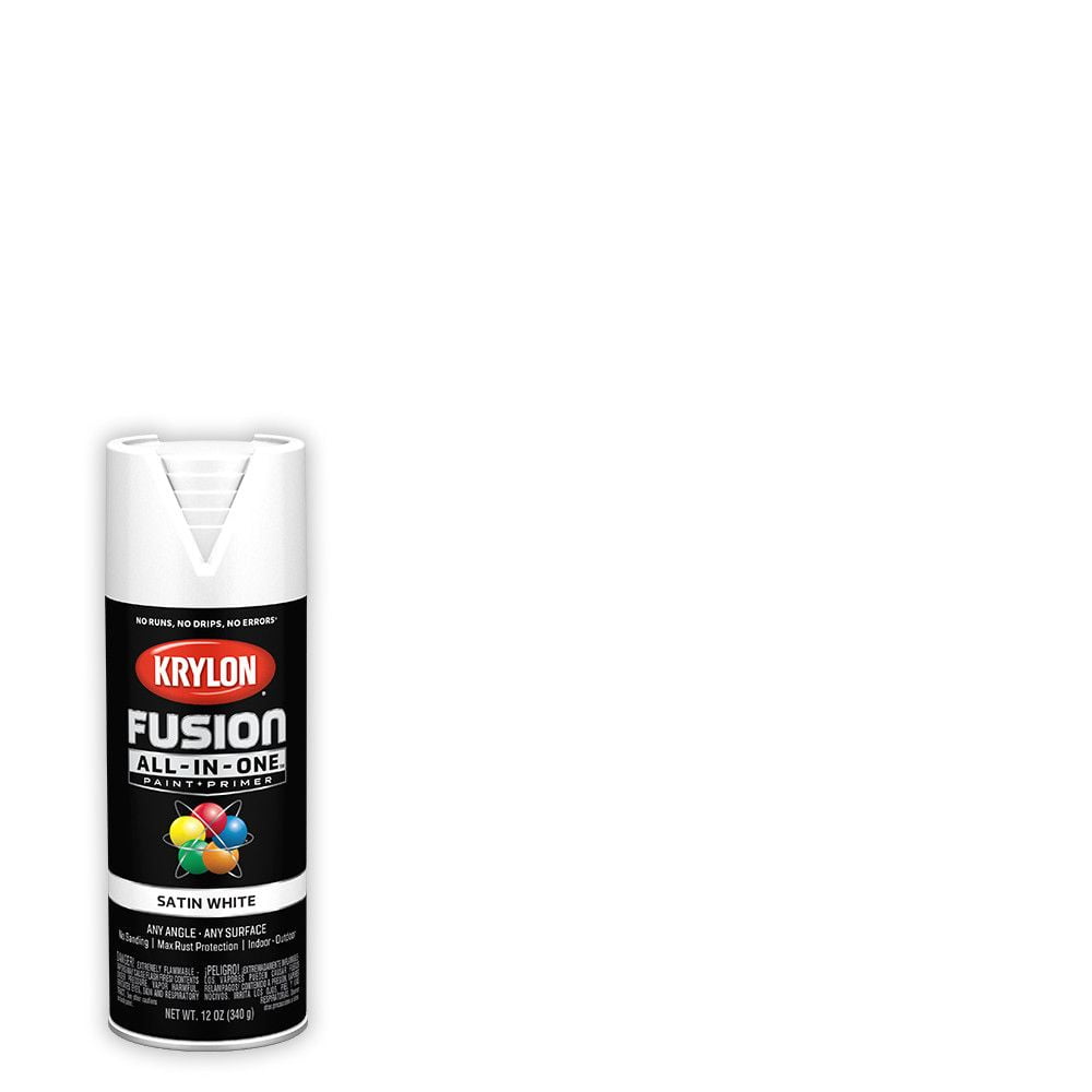 Krylon Fusion AllInOne, Satin, White, 12 oz.