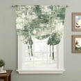 thumbnail image 2 of Sage Green Ombre Tie Up Curtains for Windows, Adjustable Balloon Window Shades, Gradient Abstract Art Vintage Kitchen Window Treatments Adjustable Roll Up Curtain for Basement/Nursery 52"x45", 2 of 8