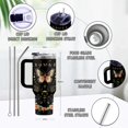 thumbnail image 3 of Uibunoo Regalo De Mariposa Para Mujer, Taza De Vaso De Mariposa Gótica De 40 Onzas Con Asa Y Pajita, Regalos De Navidad Para Mariposas, Luna, Amantes De Los Animales, Regalos Temáticos De Flores, 1 Un, 3 of 5