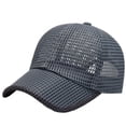 thumbnail image 3 of Fabrcox Unisex Baseball Hat Adjustable Size for Outdoor Running Athletic Sun Hats Lightweight Breathable Sun Protection Ball Cap for Men Women Gray, 3 of 4