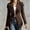 Coffee, variant on Women's Suede Fringe Jacket Lapel Blazer Style Open Front Long Sleeve Western Cowgirl Casual Fashion Outerwear