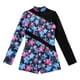 thumbnail image 5 of Niños Niñas patinaje artístico Ballet traje de baile moderno cuello simulado mangas largas malla Patchwork baile gimnasia mono, 5 of 5