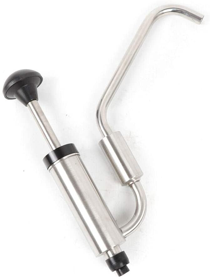 AIQIDI 4L Soy Sauce Pump Stainless Steel Condiment Dispenser Pump for KetchUp Dressing Syrup