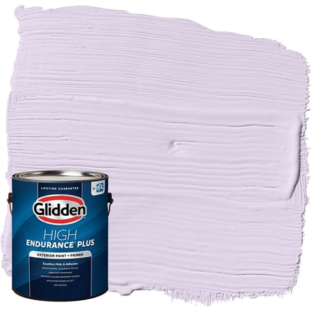 Glidden HEP Exterior Paint and Primer, Pale Purple Clouds / Purple, 1 Gallon, Semi-Gloss