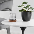 thumbnail image 2 of Modway Lippa 20" Round Modern Wood & Metal Side Table in White/Matte Black, 2 of 7
