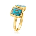 thumbnail image 6 of Ross-Simons Turquoise and 1.30 Carat Sky Blue Topaz Toi Et Moi Ring in 18kt Gold Over Sterling, Women's, Adult, 6 of 6