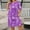 Purple, variant on Hvot&aat Womens Plus Size T-Shirt Dress Fashion Print Loose Short Dresses Casual Crew Neck Short Sleeve Shift Dress
