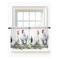 thumbnail image 2 of Sheer Kitchen Tier Curtains 36 Inch length, Rod Pocket Half Curtains Short Drapes, Light Filtering Chiffon Small Window Treatments 2 Panels 27.5"W x 36"L, 2 of 7