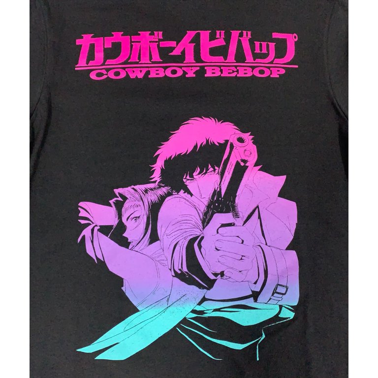 Cowboy Bebop Spike Spiegel And Faye Women's Black T-shirt-Large