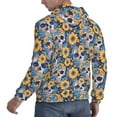 thumbnail image 3 of Hoodies for Men - Skull daisy yellow blue Long Sleeve Comfrt Men'S Fashion Hoodies & Sweatshirts, Sweatshirts for Men Hoodies Pullover Clothing Clothes with Pouch, 3 of 7