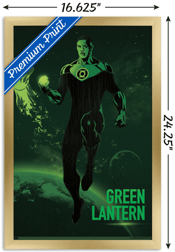 DC Comics: Dark Artistic - Green Lantern Wall Poster, 14.725" x 22.375" Framed