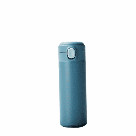 

JUSTUP Water Bottle Mini Travel Mug Stainless Steel Vacuum Pea Lid Water Cup Portable Pop Lid Vacuum Flask for Biking Backpack Camping Office or Car 13.5 OZ（Blue 400ML）
