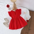 thumbnail image 6 of Tisuna Girls Dress Infant Cartoon Print Sleeveless Crew Neck Dresses Casual Soft Summer Girls Daily Wear Red Size 12-18 Months, 6 of 7