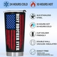 thumbnail image 2 of Fathes Day Gifts for Brother, Best Brother Gifts from Sister Brother - Best Funny Gifts for Older Little Brother, Birthday Gifts for Men, 20 Oz Stainless Steel Brother Tumbler Cup, 2 of 6