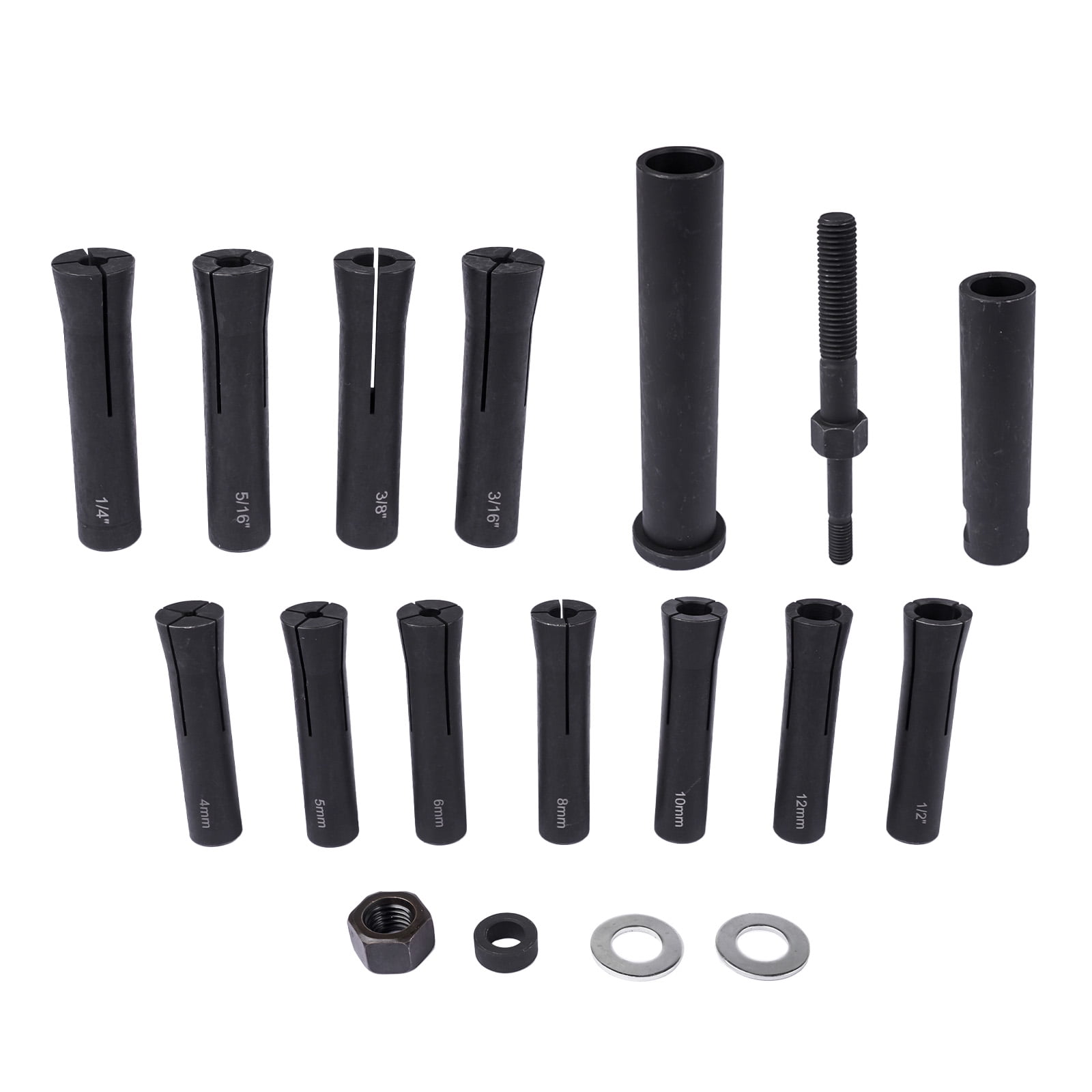 GELUOXI 18pcs In-Line Dowel Pin Puller Master Set 95400 Includes Both SAE Metric Collets, Efficient Dowel Pin Puller Tool