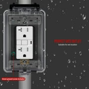 ENERLITES Weatherproof Outlet Box with Three 3/4-in Threaded Outlets, Outdoor Electrical Box, 3 Holes 0.75” Each, 1-Gang, 4.57” Height x 2.83” Length x 2.05” Depth, EN1375