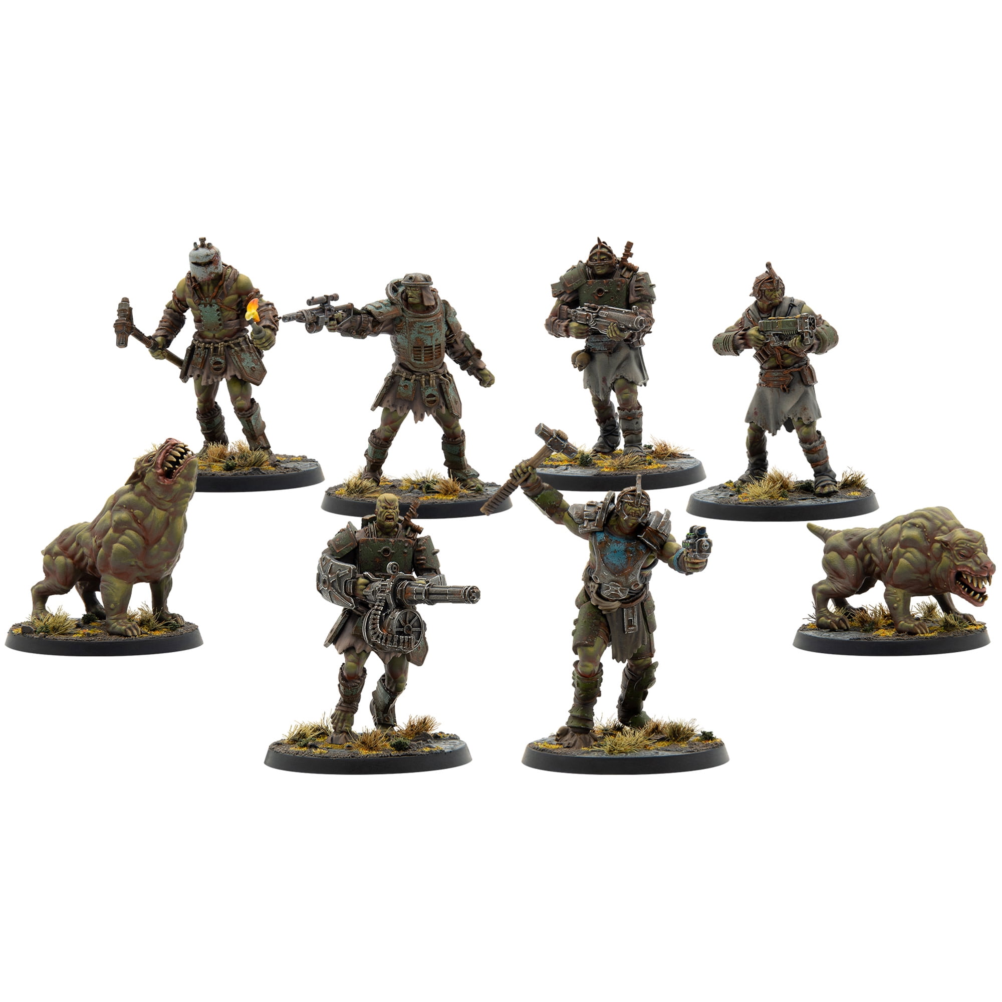 Fallout Miniatures: Super Mutants: Core Box - 8 Figure & Bases Set, Multi-Part Plastic, Unpainted & Unassembled, Licensed Tabletop Skirmish Wargame