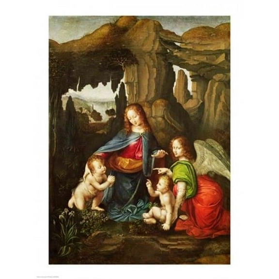 Madonna of The Rocks Poster Print by Leonardo Da Vinci - 24 x 36 in. - Large
