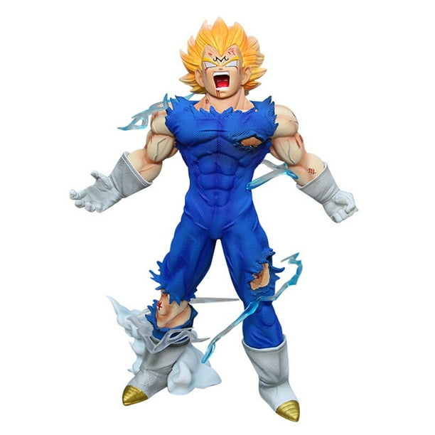 Figuras de acción de Dragon Ball Z, estatua de Majin Vegeta, Colección GK, daño de batalla, autodestructura, Bejita, juguetes modelo, 29cm