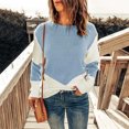 thumbnail image 2 of Aoochasliy Womens Sweaters Clothes Pullover Cardigan Solid Color Long Sleeve Round-Neck Ruched Blouse Tops, 2 of 5
