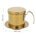 thumbnail image 4 of Coffee Pot, Hand Drip Leaking Pot Hand Brewed Coffee Pot Drip Filter Cup Reusable Stainless Steel with Circular Plate Water Separator for Home Kitchen Office Restaurant, 4 of 8