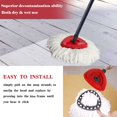 thumbnail image 4 of 3 Pack Mop Replace Head for O Cedar, Mop Head Replacement, Microfiber EasyWring Spin Mop Head Refill for Ocedar, Mop Refill Head Safe Compatible with Spin Mop for Cleaning All Hard-surfaced Floors, 4 of 7