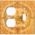 thumbnail image 4 of Metal Light Switch Plate Cover Elegant Yellow Crown Frame FRA016, 4 of 13
