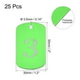 thumbnail image 2 of Uxcell Aluminum Metal Key Tag, 1-25 Number Tag, ID Tag with Ring 2x1.2inch Green Rectangle Blank for Decoration, 25pcs, 2 of 5