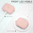 thumbnail image 3 of Funda para Airpods Pro, funda protectora de silicona suave que absorbe los golpes con llavero para Apple Airpods Pro, rosa claro brillar Electrónica, 3 of 6