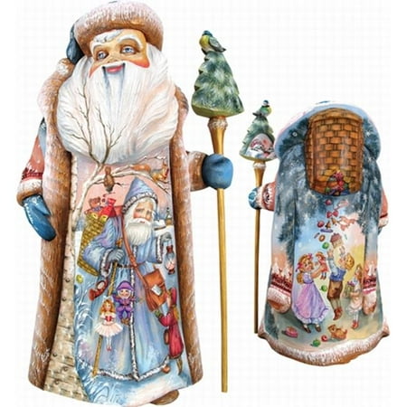 G.Debrekht 24120 Woodcarving Land of Sweets Santa 12 in. - Woodcarved Santa