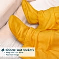 thumbnail image 2 of PAVILIA Fleece Blanket with Sleeves, Foot Pockets for Women Men Adults, Plush Wearable Blanket Throw Wrap, Warm Snuggle Blanket Robe, Cozy Gift Ideas Wife Mom, Mustard Yellow, 2 of 7