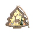 thumbnail image 1 of JINSIJU Christmas Wooden House Lighting Village Scene Winter Decoration, 1 of 3