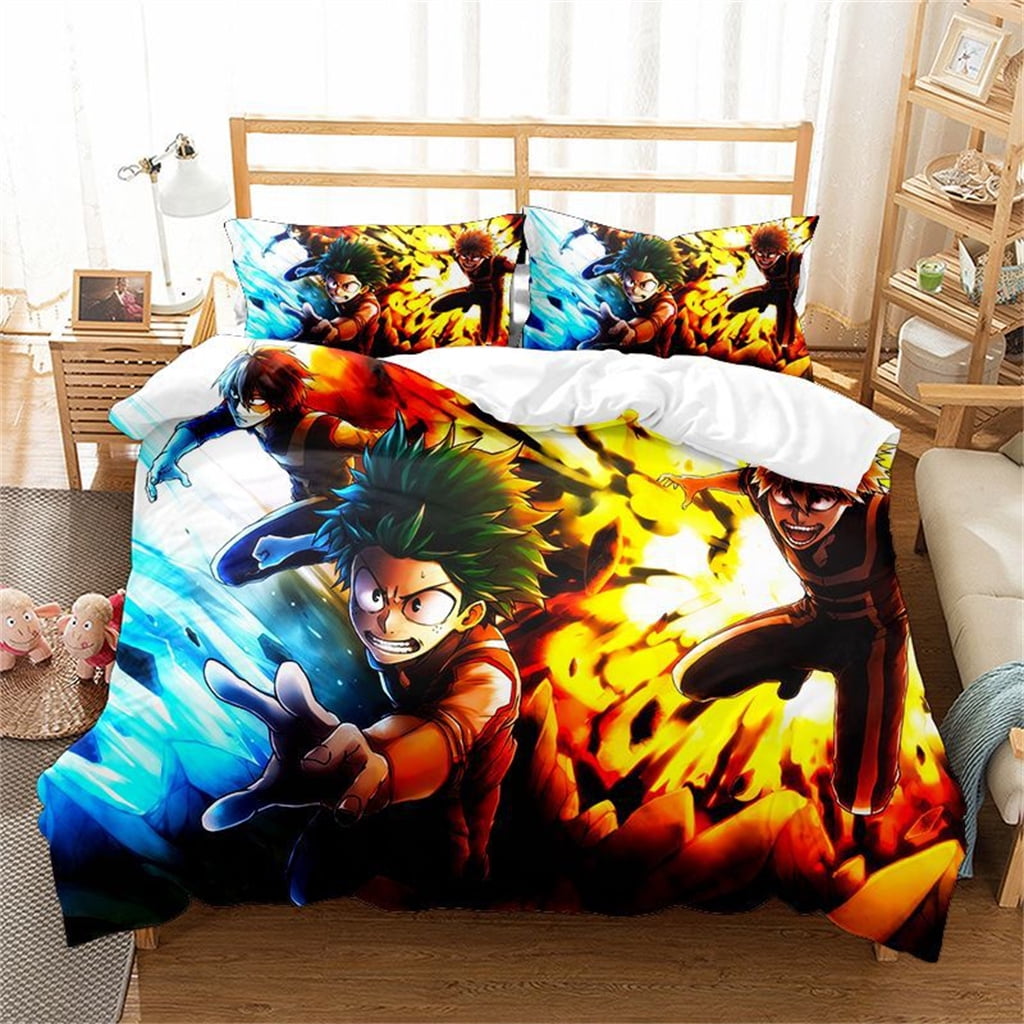 NEW My Hero Academia Bedding Bed Set Twin Full Queen King Size with 2 Pillowcases Deku Todoroki