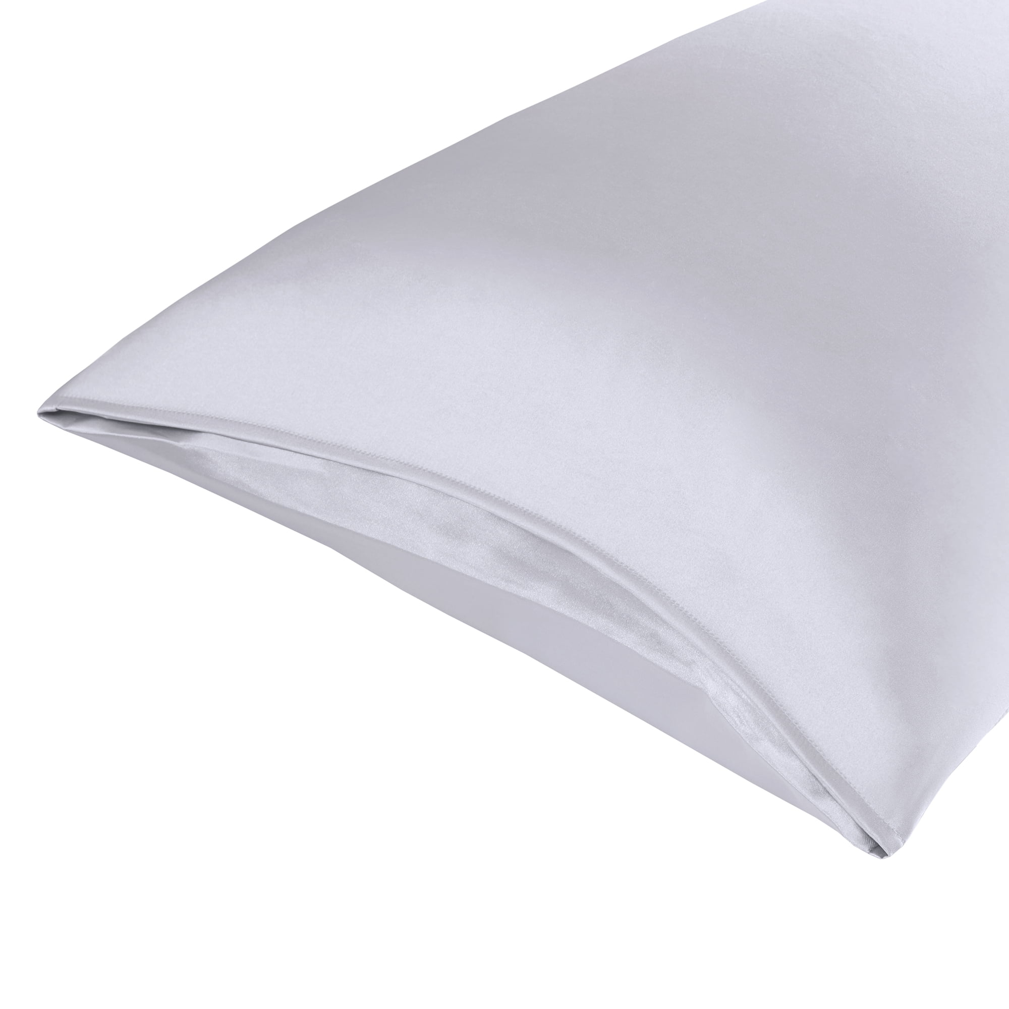 Mainstays Satin Pillowcase – Standard – Pure White – Frizz Control & Cooling Comfort – 1 Pack