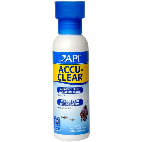 API Accu-Clear Clears Cloudy Aquarium Water [Aquarium Water Clarifiers, Aquarium Supplies] 4 oz