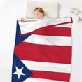 thumbnail image 2 of Puerto-Rico Flag Flannel Fleece Blanket All Season Flannel Throw For Sofa Bed Car Outdoor Home 32x48 Inch, 2 of 6