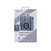 Vivitar InstaPrint Digital Camera, 12MP, 4 Games, 2 Rolls of Paper, Instantly Prints 2 X 3 Pictures -Grey