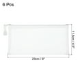 thumbnail image 2 of Uxcell B6 File Pouch Storage Pockets Mesh Zipper Bags, White 6 Pack, 2 of 5