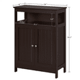 thumbnail image 5 of Alden Design Bathroom Storage Cabinet w/Adjustable Shelf, Espresso, 5 of 10