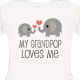 thumbnail image 4 of Inktastic My Grandpop Loves Me Elephant Boys or Girls Long Sleeve Baby Bodysuit, 4 of 5