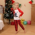 thumbnail image 3 of Popvcly Family Christmas Pajamas Matching Sets Xmas Holiday Cute Dog Cat Printed Tops & Plaid Pants Sleepwear Set Holiday PJs Loungewear, 3 of 6