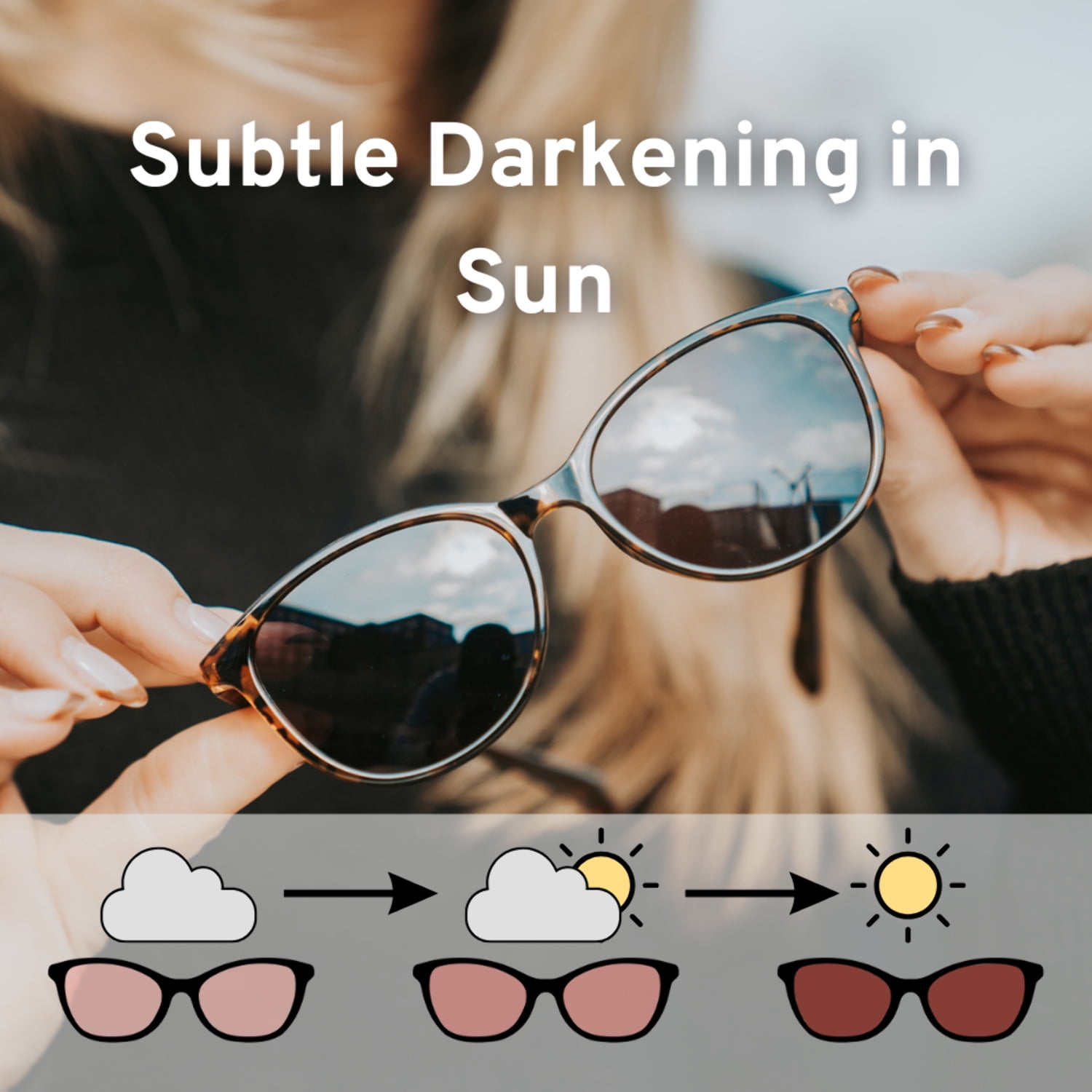 FL-41 Photochromic Migraine Glasses | Indoor/Outdoor | Adapts Automatically to Light: Tortoise Ultralight