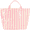 Light Pink, variant on Large Striped Tote Bags 16.5x12.5in Work Totes Plaid Pool Handbag - Pink